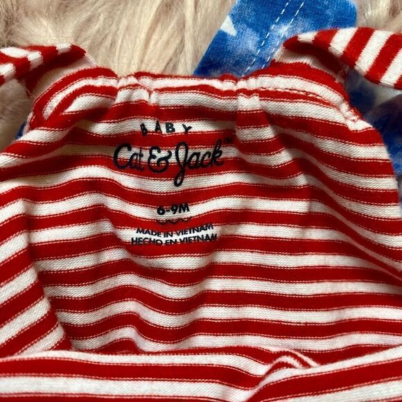 Bundle (2) Red, White, & Blue 6 Month Baby Outfits and (1) 6-9M Outfit - Picture 7 of 7